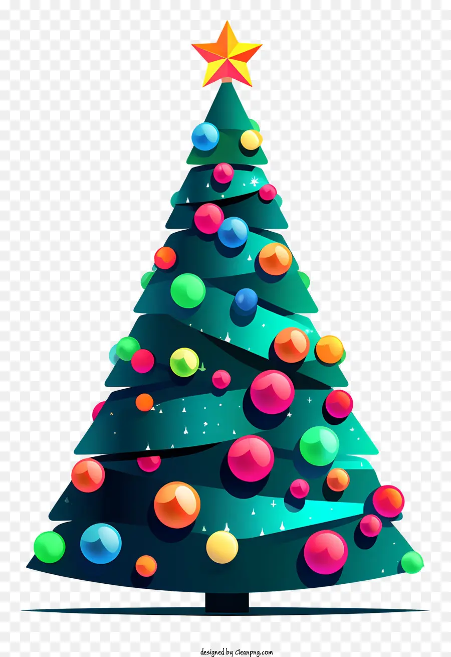 árbol De Navidad，Árbol De Navidad Colorido PNG