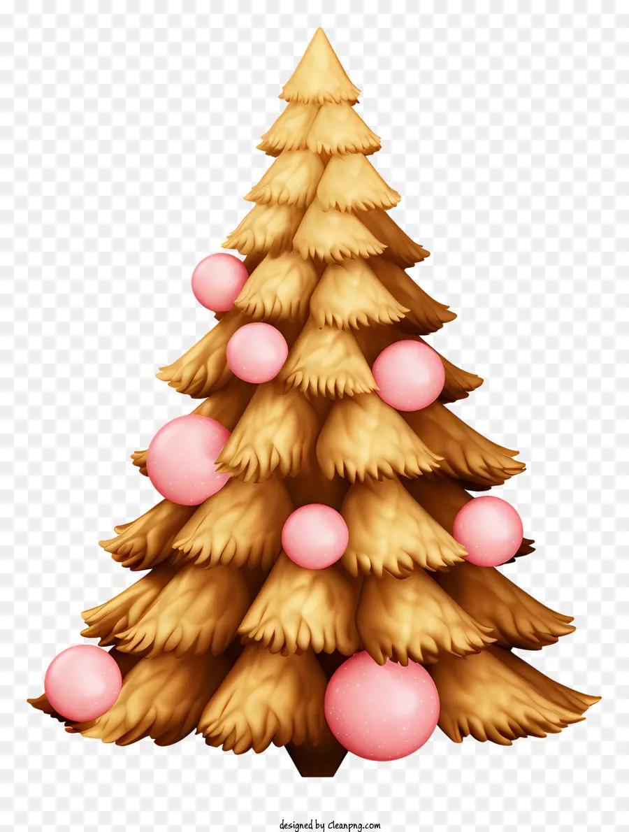 árbol De Navidad De Color Rosa，árbol De Navidad De Paja PNG