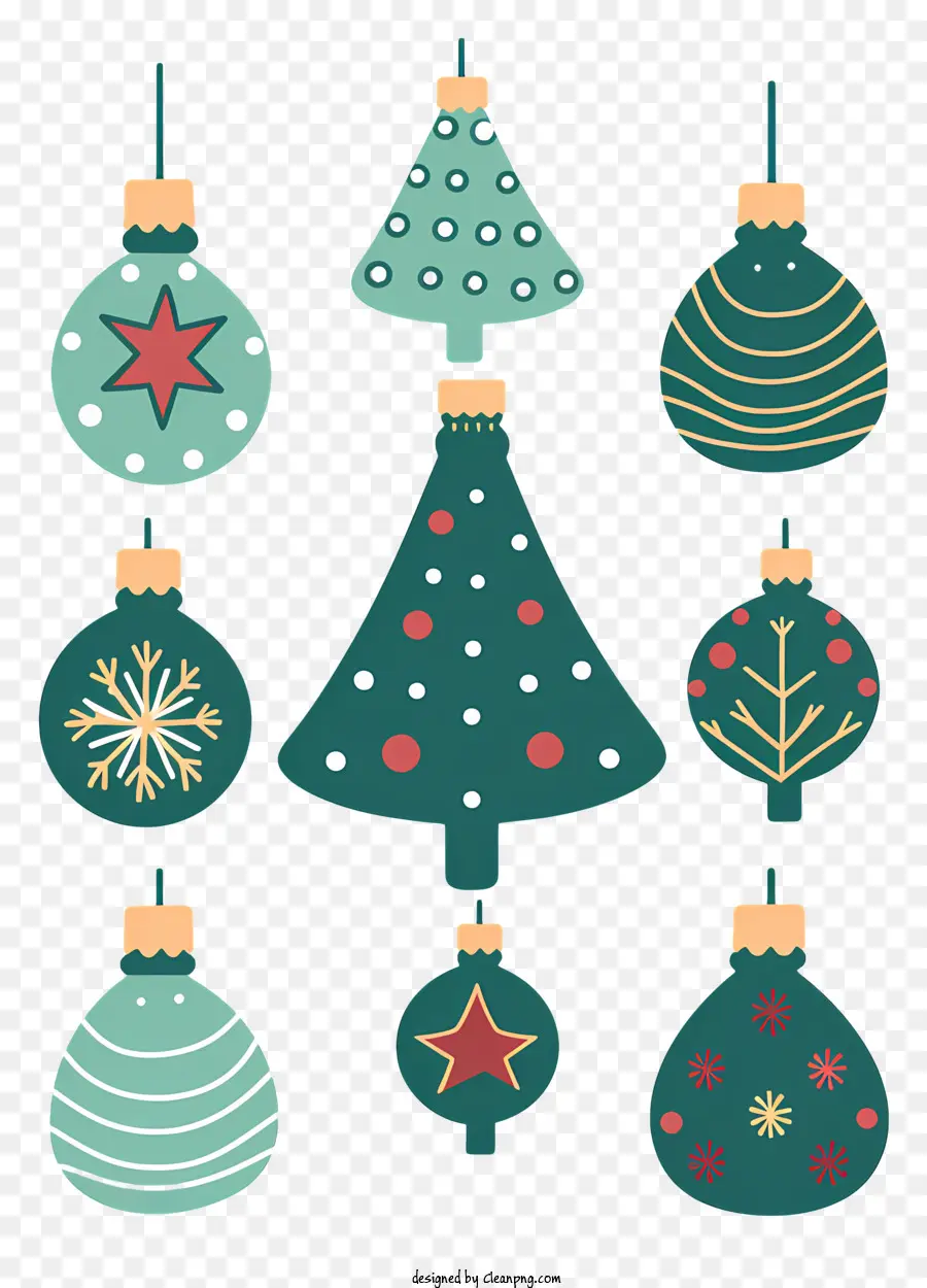 Adornos Navideños，Árbol De Navidad PNG