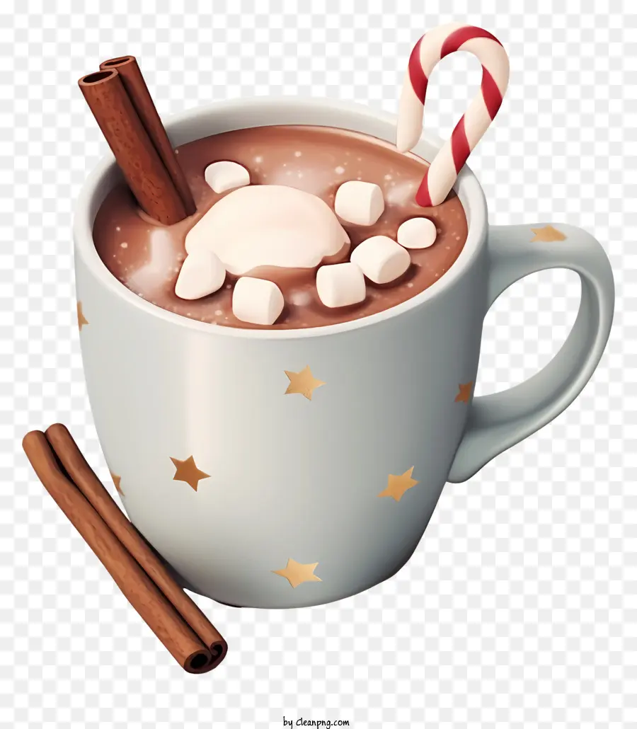 Chocolate Caliente，Malvaviscos PNG