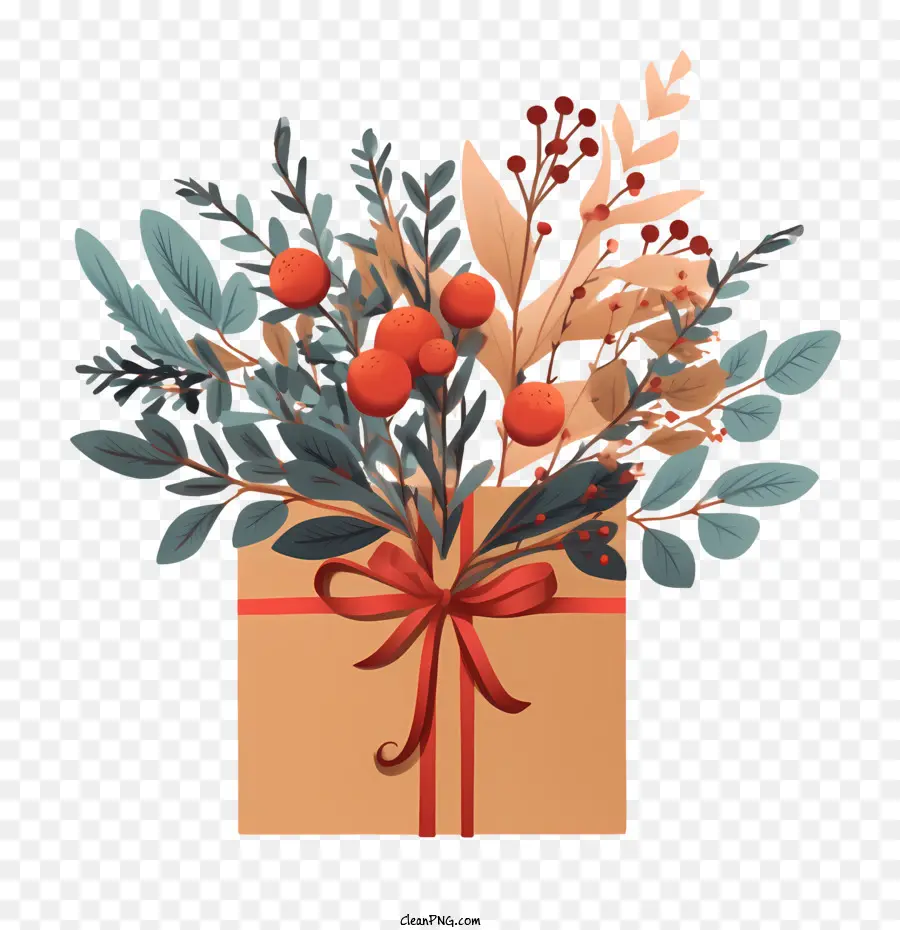 Christmas Present，Flores PNG