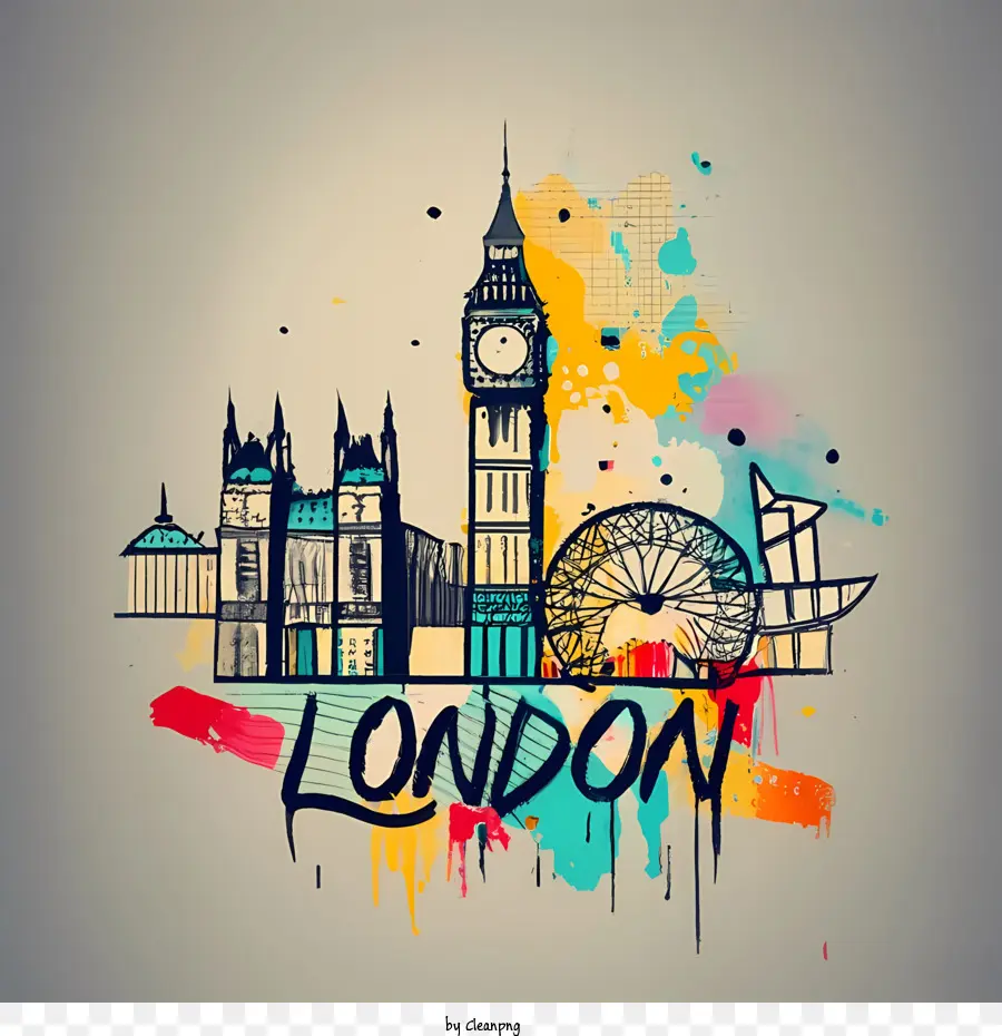 Londres，Ilustración De Londres PNG