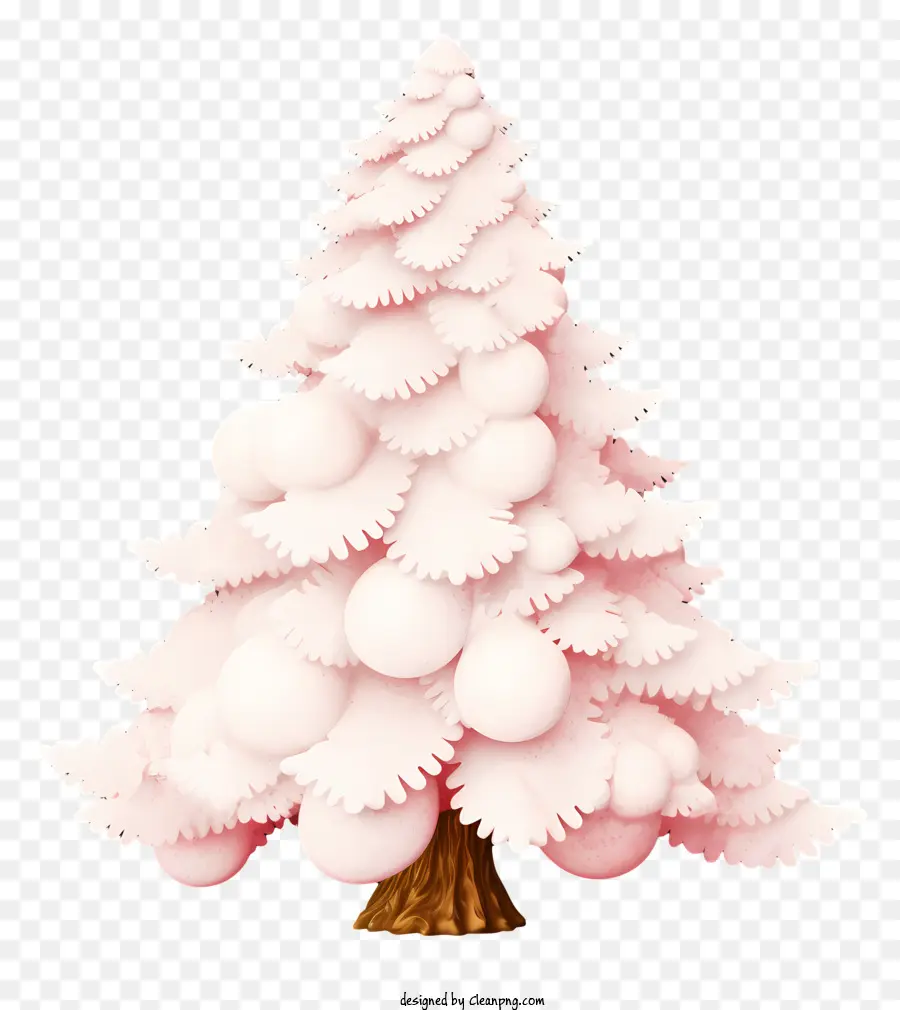 árbol De Navidad Rosa，Árbol Nevado Rosa PNG