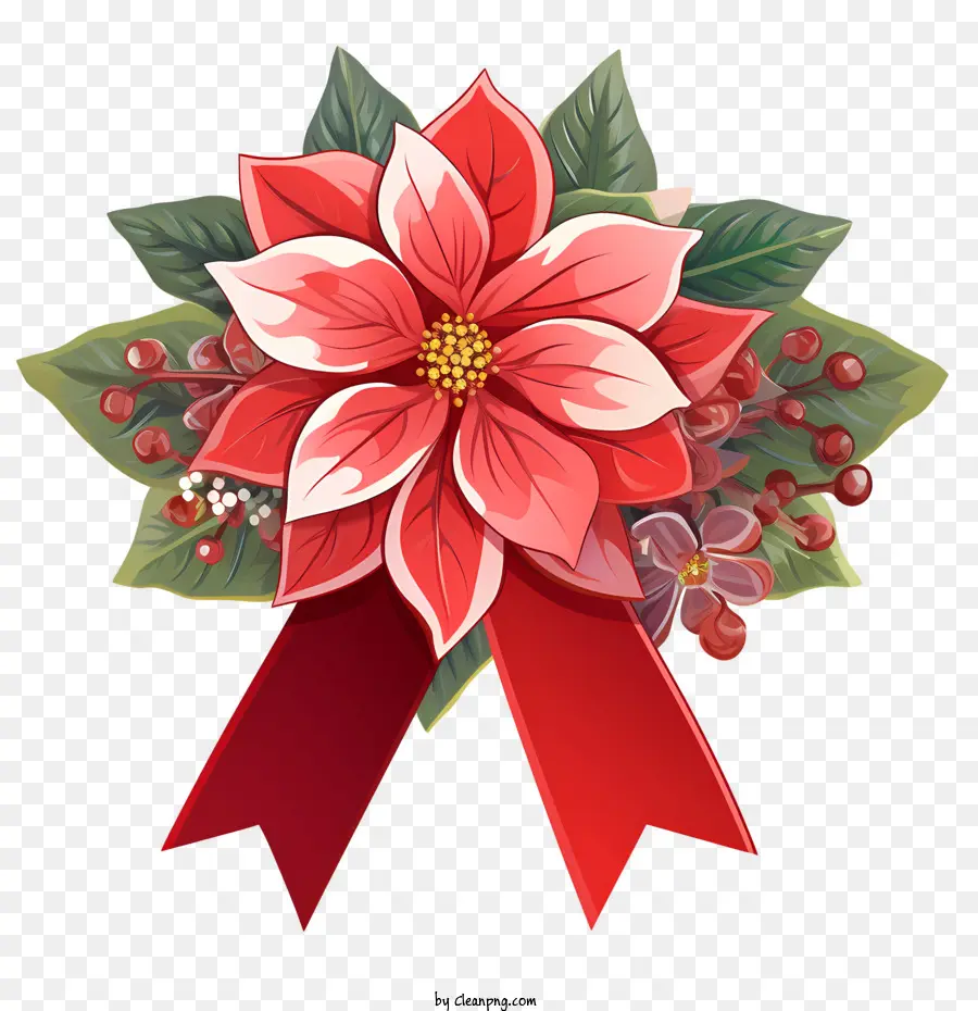 Flor De Pascua，Flor De Nochebuena Roja PNG