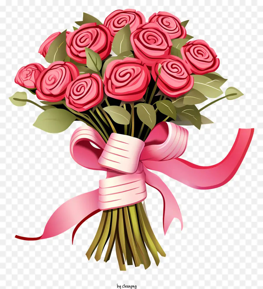 Rosas De Color Rosa，Ramo PNG