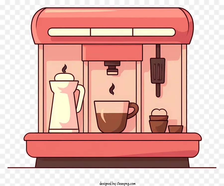 Máquina De Café，Esquema De Color Rojo Y Negro PNG