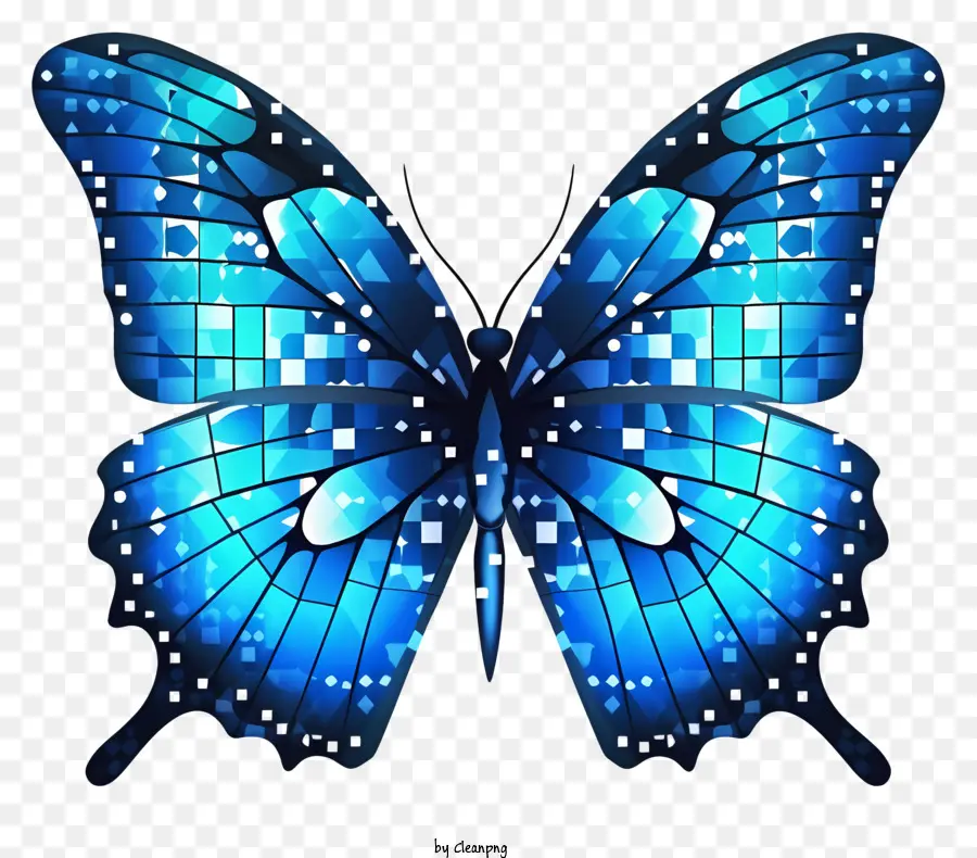 Imagen Generada Por Computadora，Mariposa Azul PNG