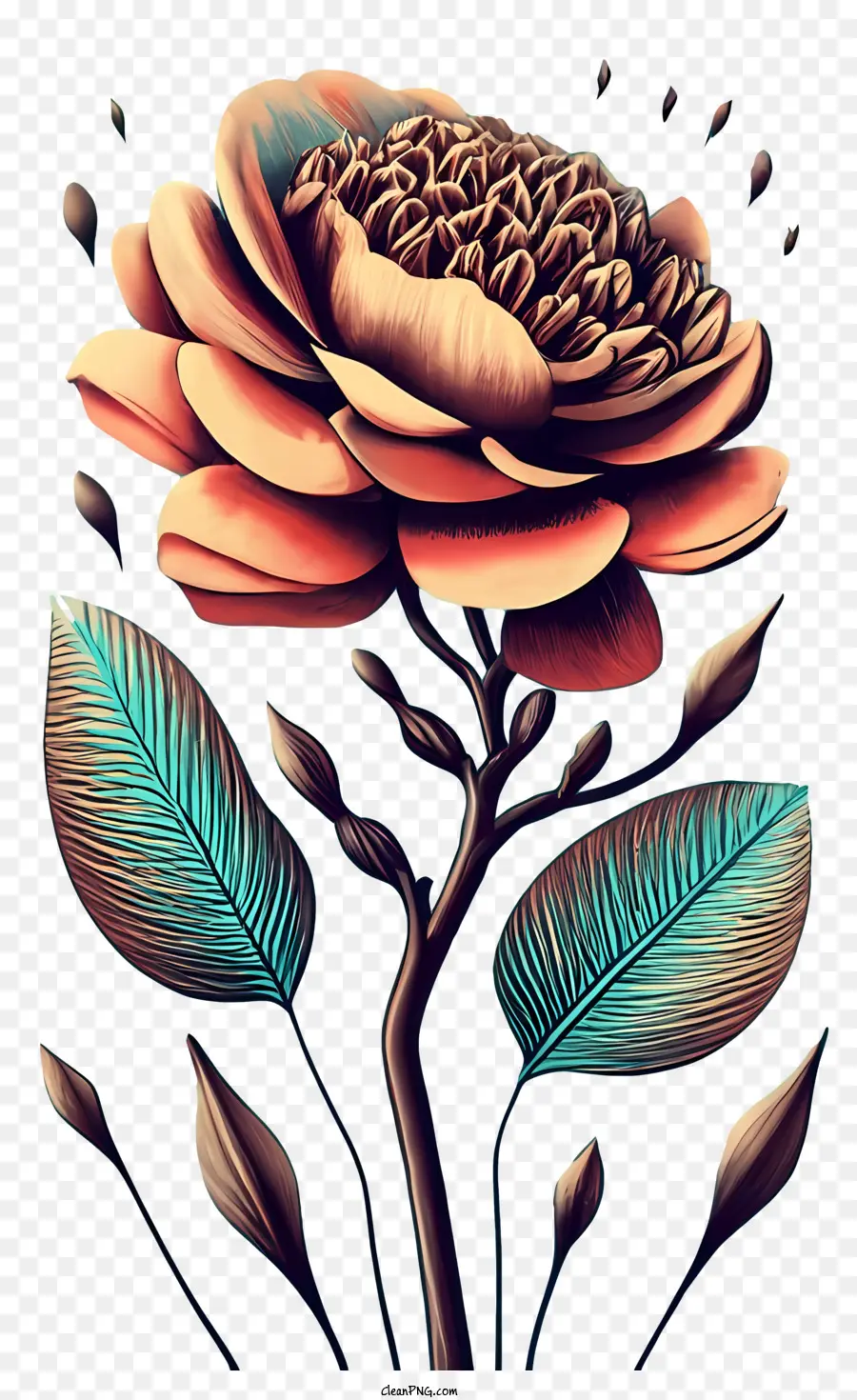 Vintage Rose，Rosa PNG