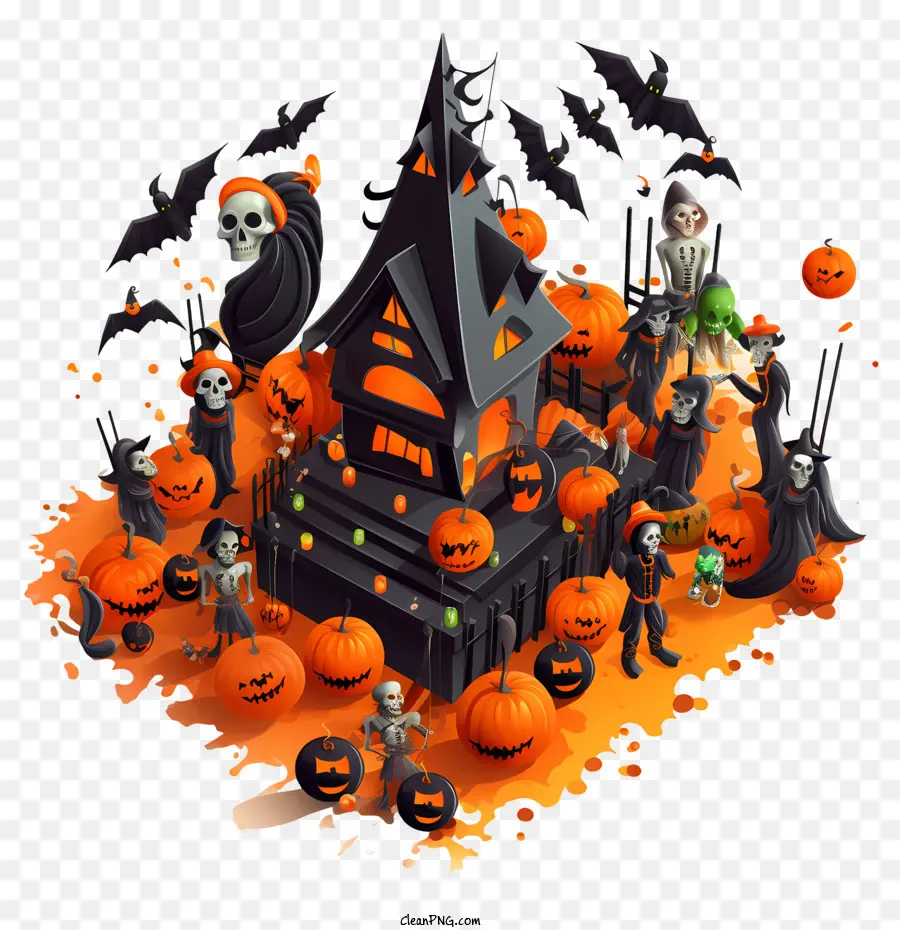 Fiesta De Halloween，Casa De Halloween PNG