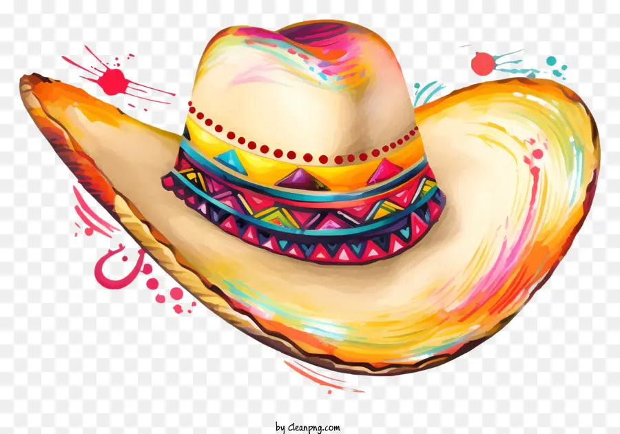 Pintado A Mano Sombrero，Colorido Sombrero PNG