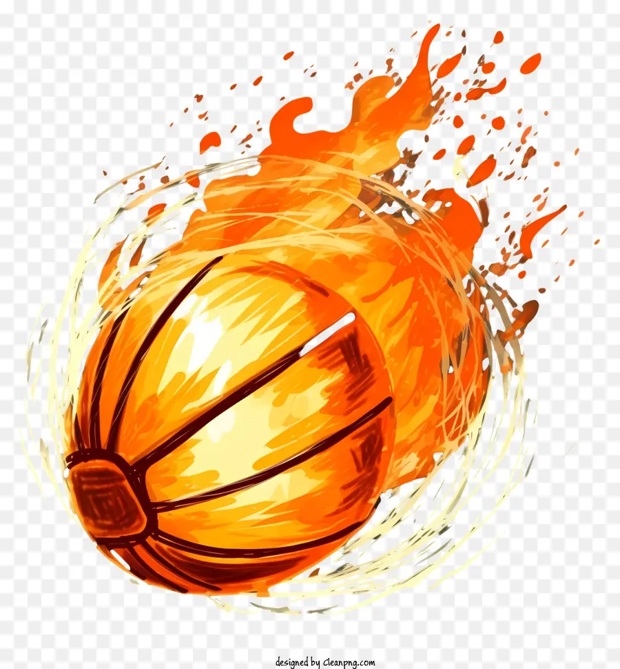 Baloncesto En El Fuego，Baloncesto Ardiente PNG