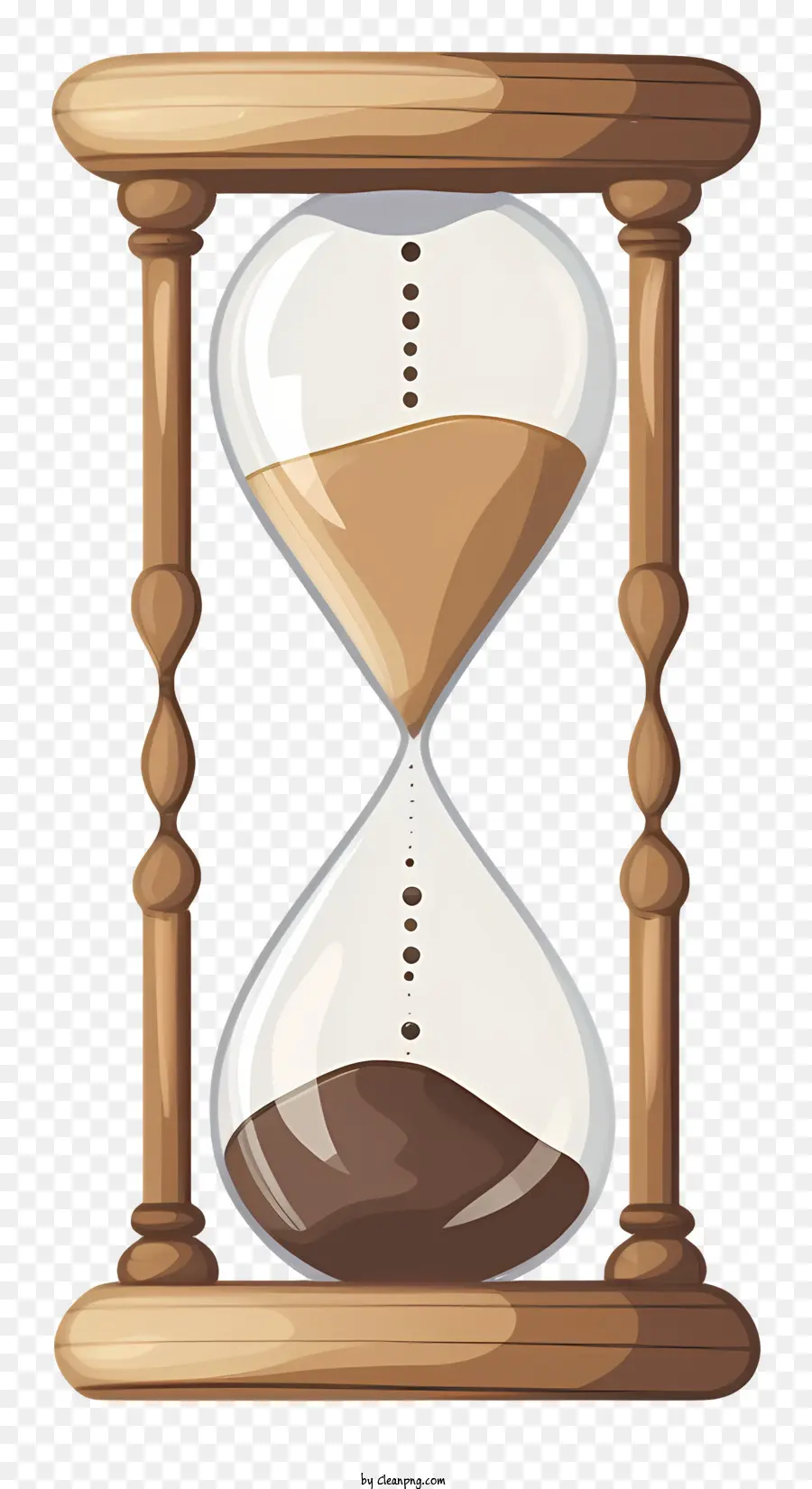 Reloj De Arena，De Madera Reloj De Arena PNG