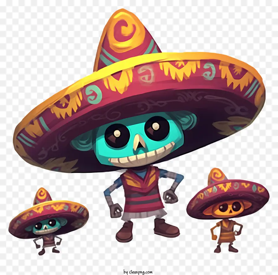 Personajes De Dibujos Animados Mexicanos，Atuendo Mexicano Tradicional PNG
