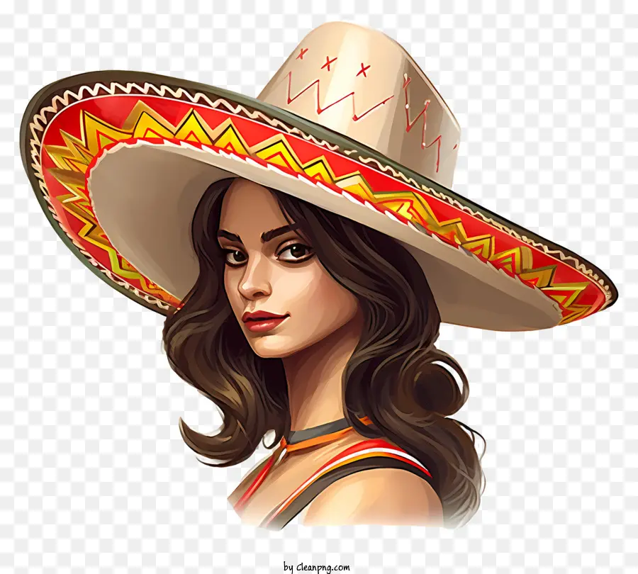 Mujer，Mujer Con Sombrero PNG