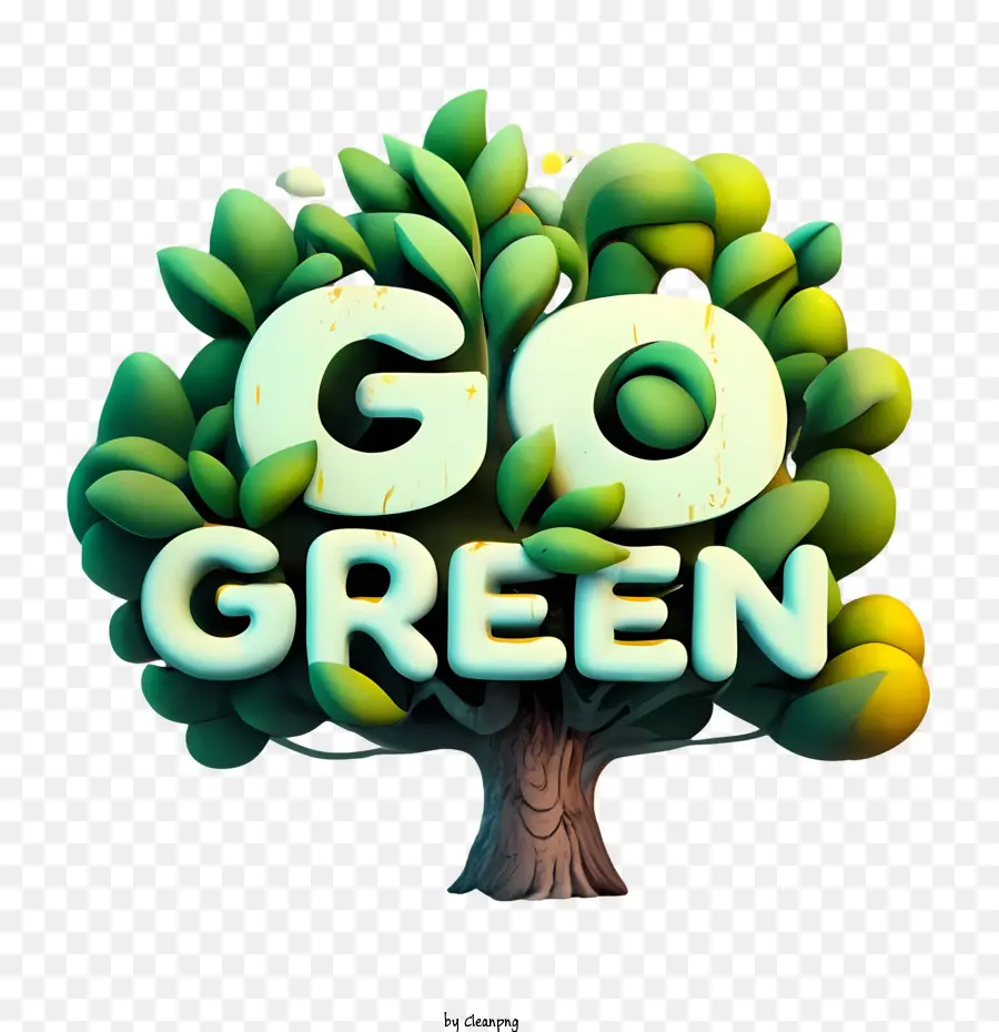 Go Green，Árbol PNG