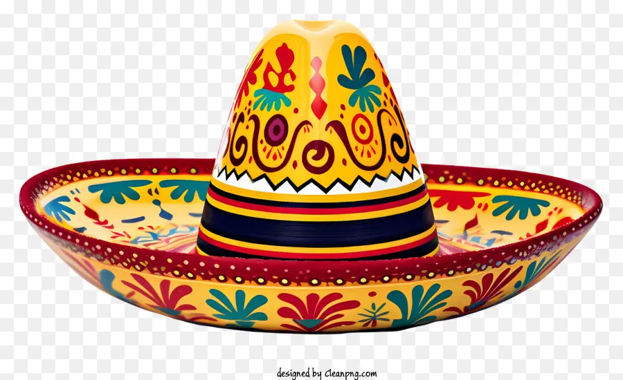 Sombrero Mexicano，Handpainted PNG