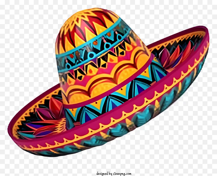 Sombrero Mexicano，Colorful Sombrero PNG