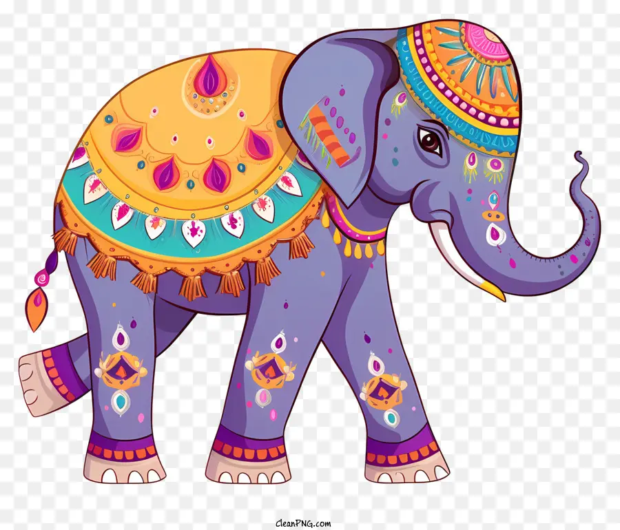 Lindo Elefante，Los Colores Brillantes PNG