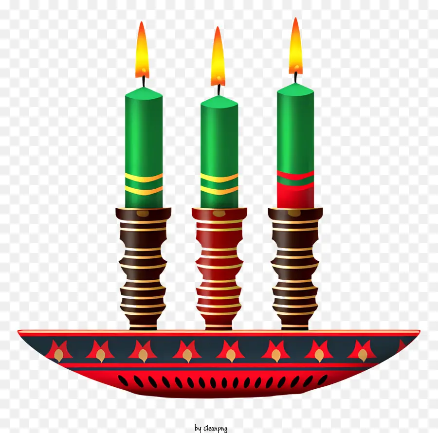 Velas，Velas Verdes Y Rojas PNG