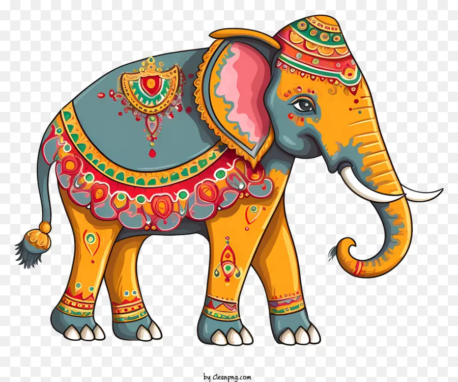 Elefante Indio，Atuendo Elaborado PNG