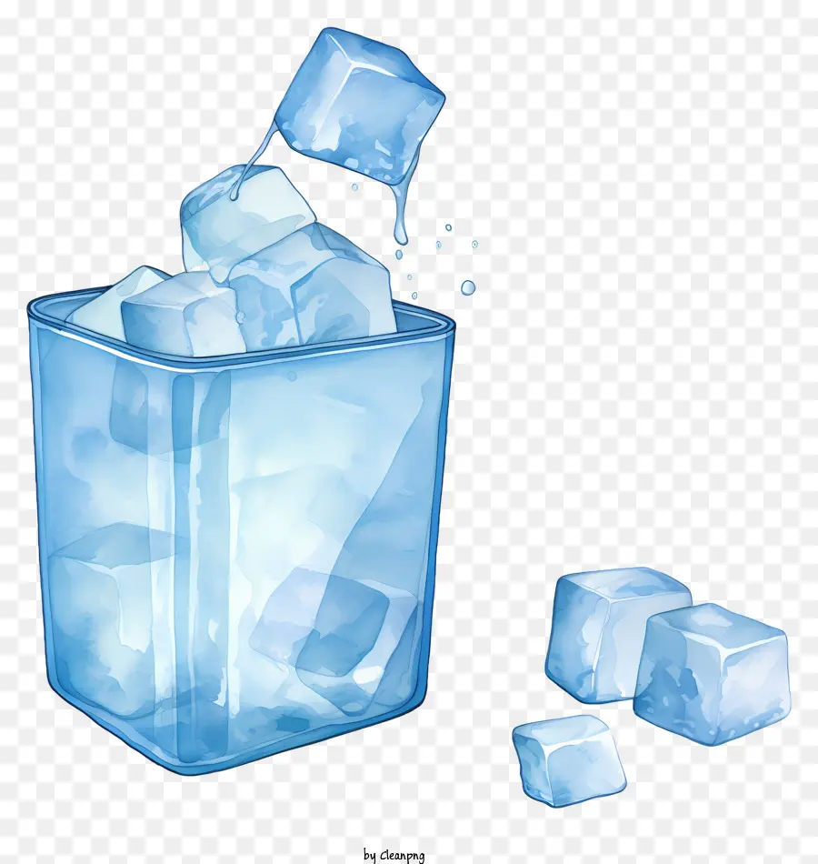 Los Cubos De Hielo，Agua PNG