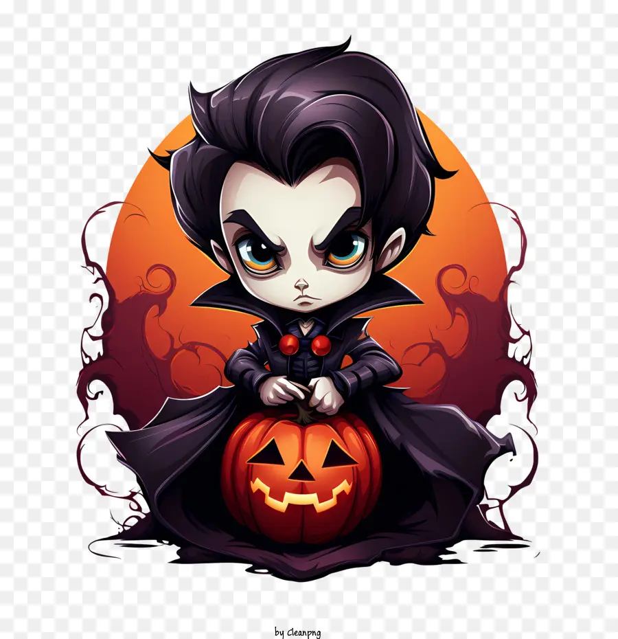 Vampiro Y Calabaza，Lindo Vampiro PNG