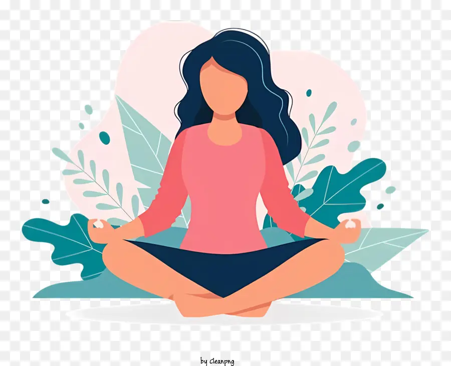 Meditación，Mujer Meditando PNG