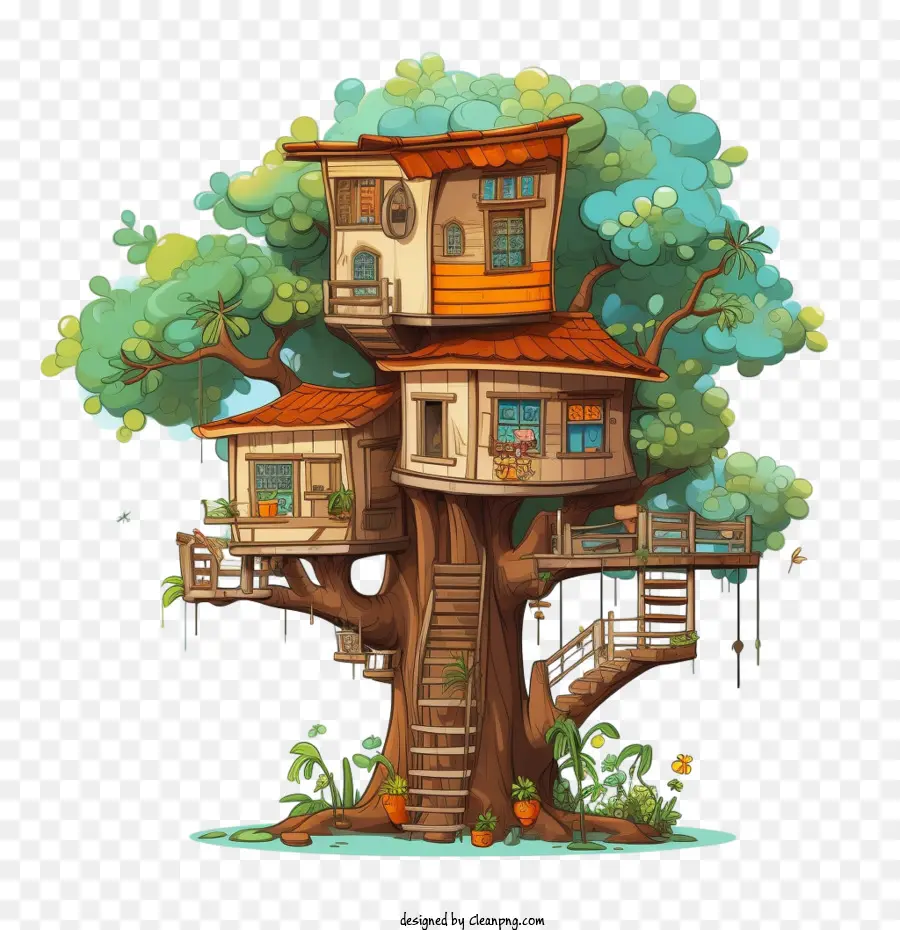 La Casa Del árbol PNG - La Casa Del árbol Casa De Madera De Dibujos Animados  De La Casa ilustración transparente