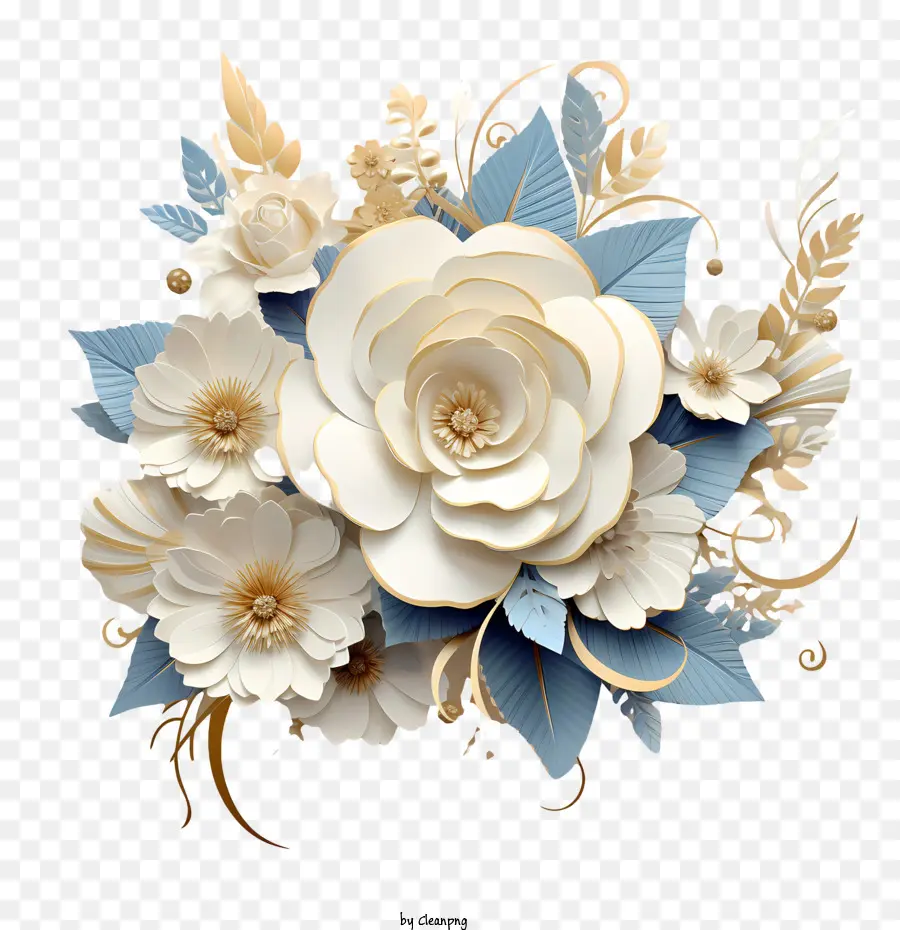 Arte Floral De Bodas，Flor PNG