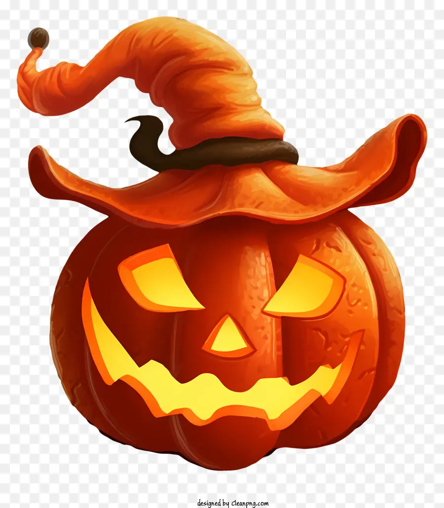 La Calabaza De Halloween，Sombrero De Bruja PNG
