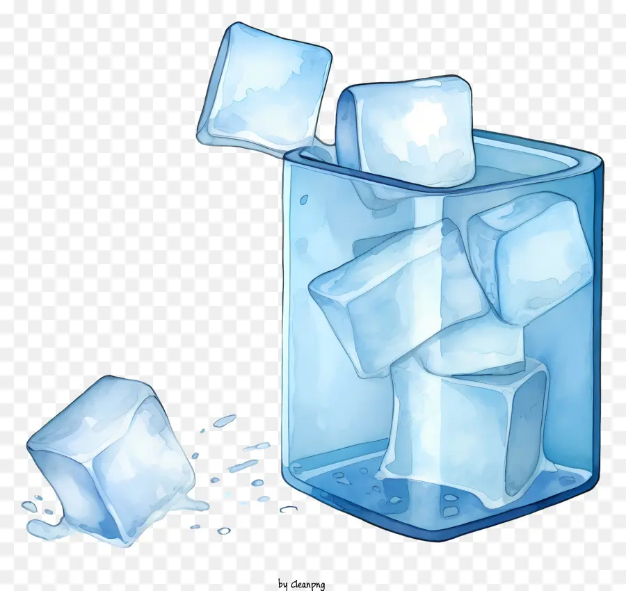 Los Cubos De Hielo，Vidrio PNG