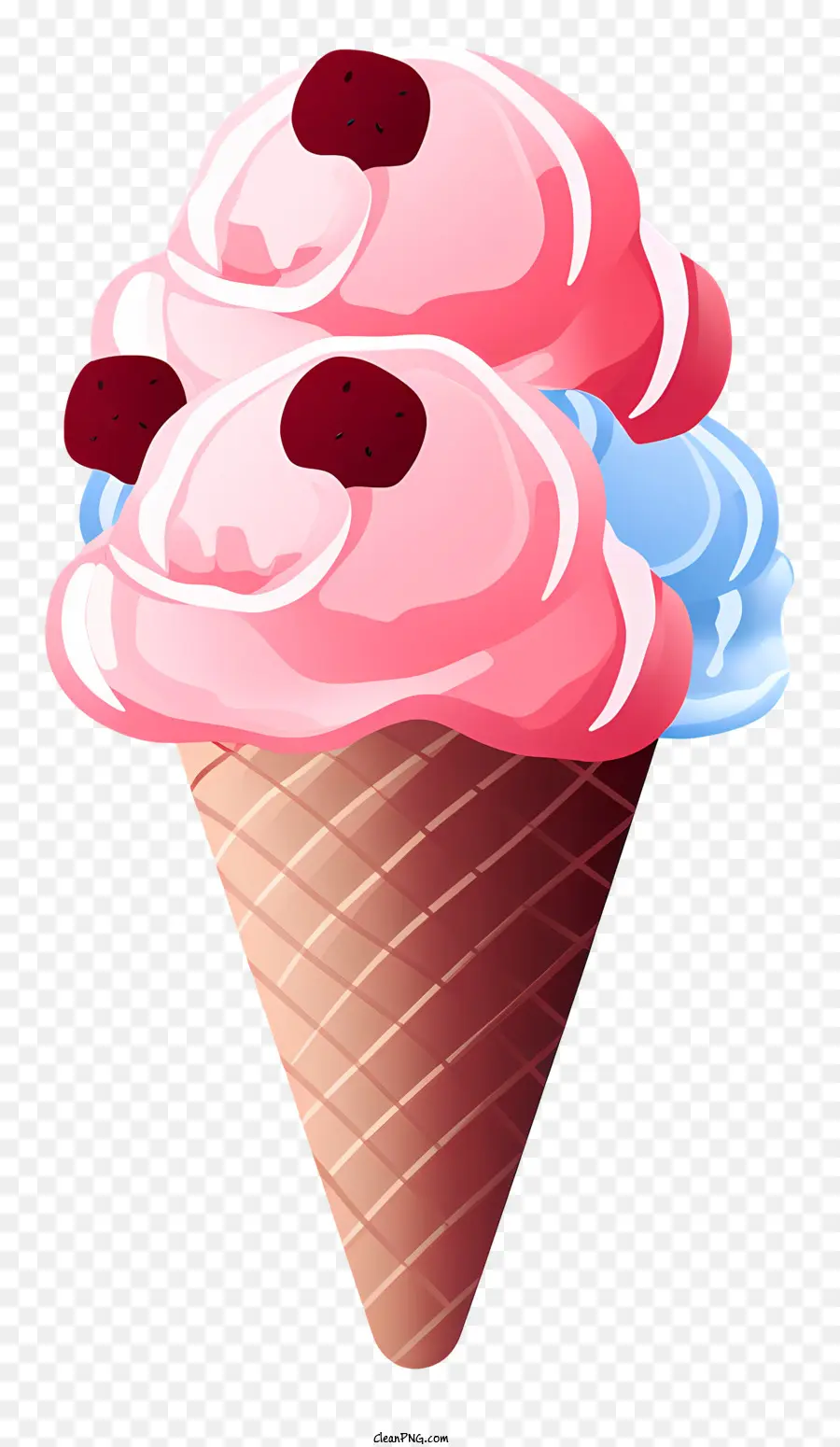 Cono De Helado Rosa，Conos De Helado PNG