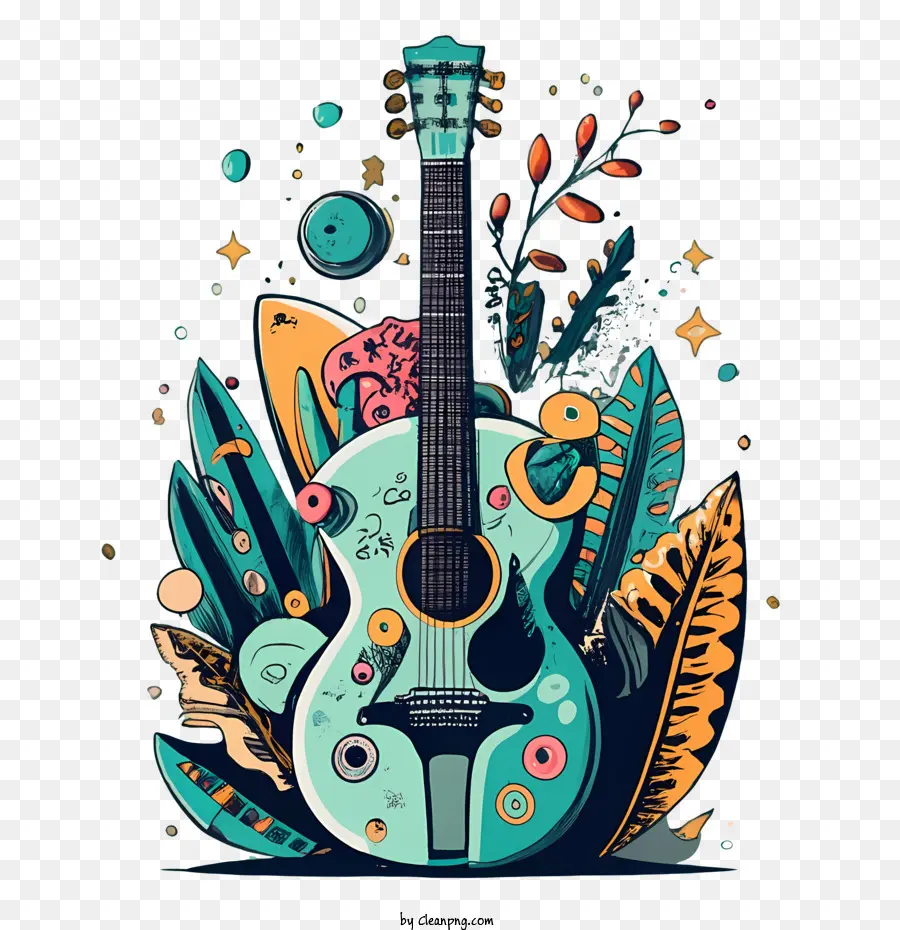 Guitarra，Azul PNG