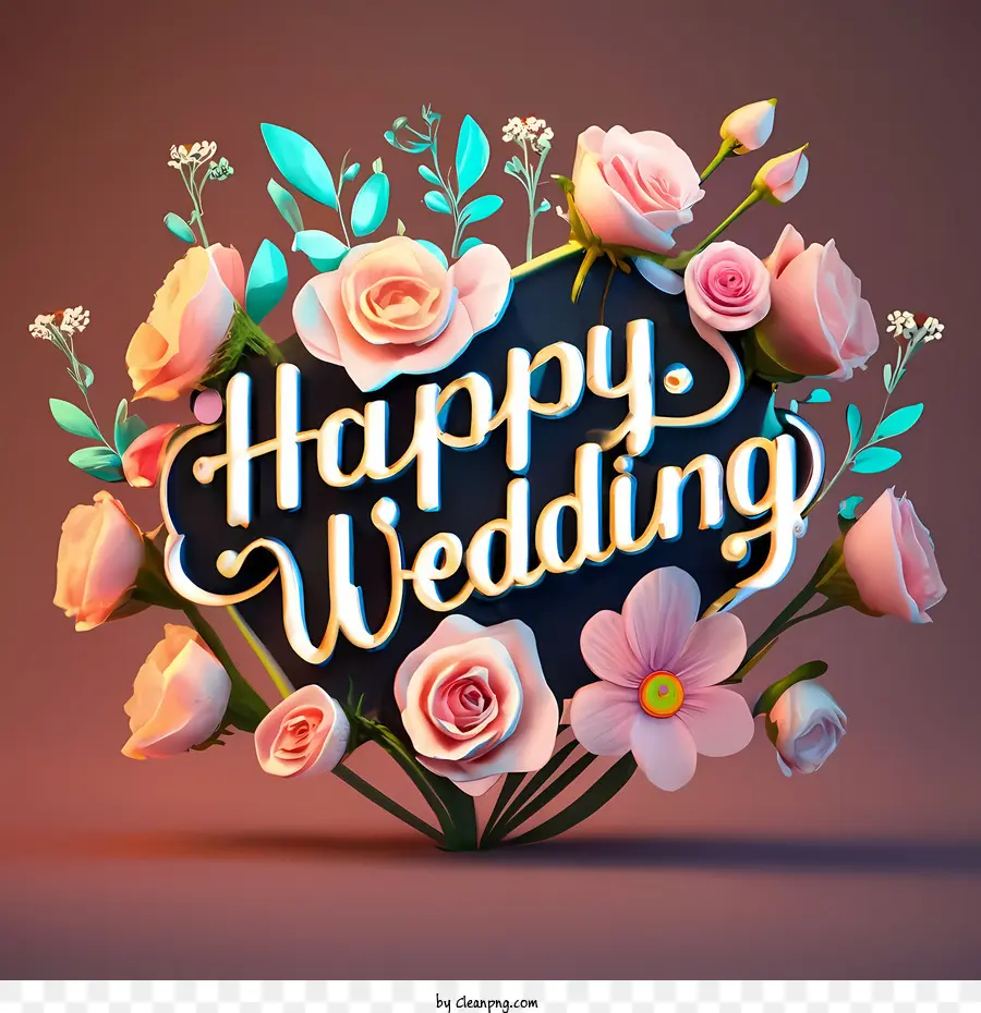 Feliz Boda，Flores PNG