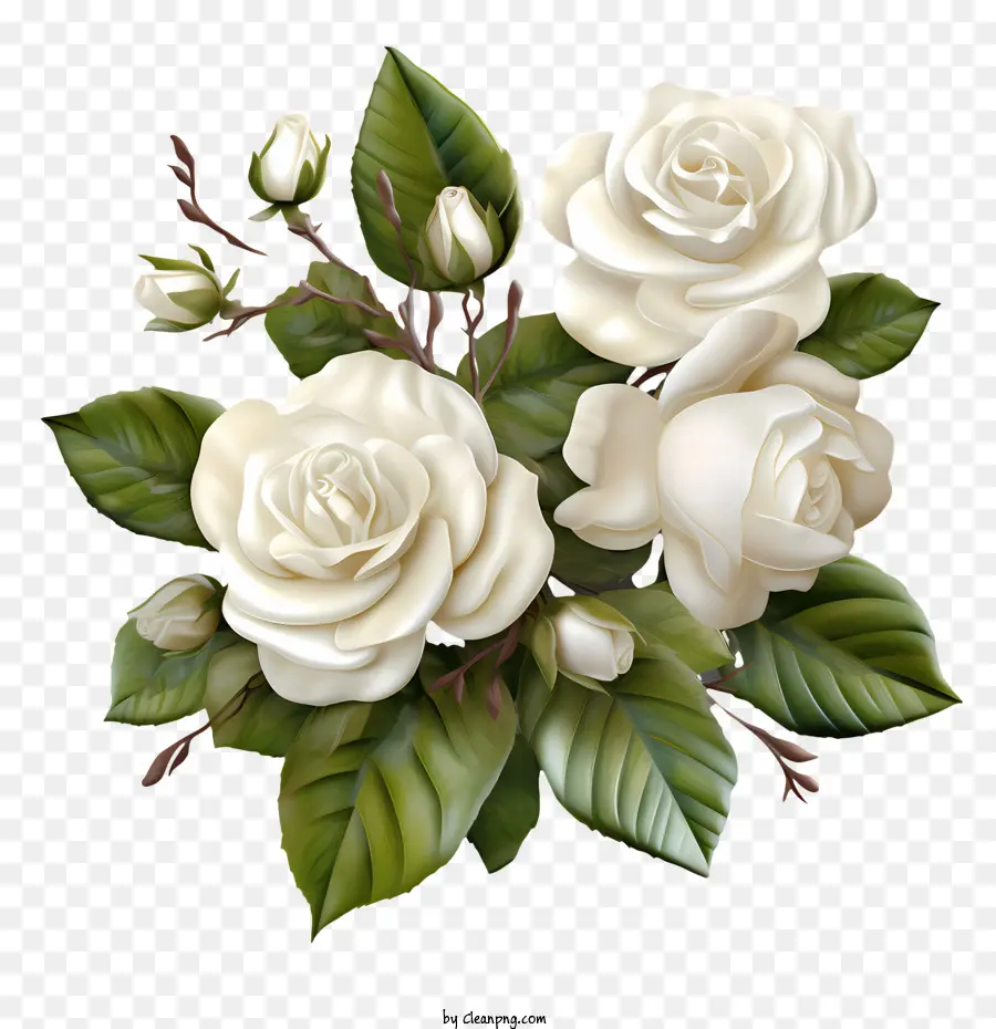 Flor De Rosa Blanca，Las Rosas Blancas PNG