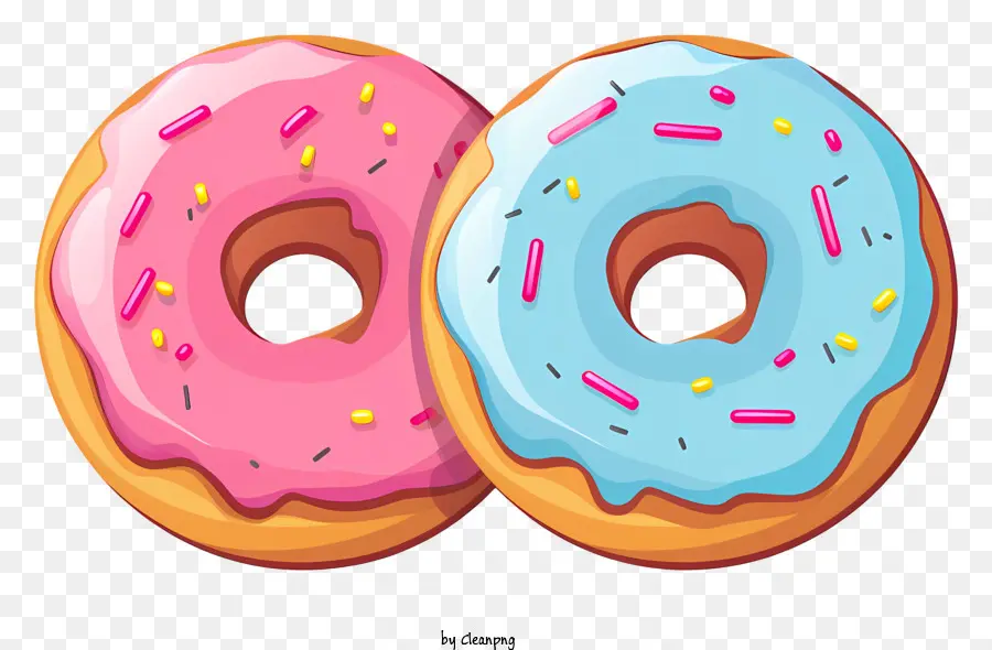 Donuts，Azul Granas De Colores PNG