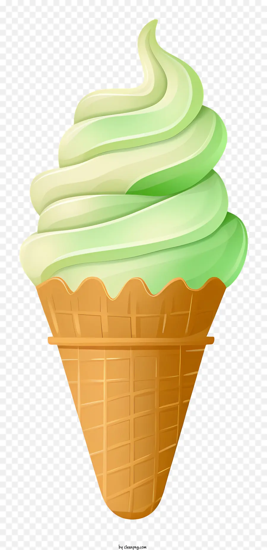 Cono De Helado Verde，Cono De Helado PNG