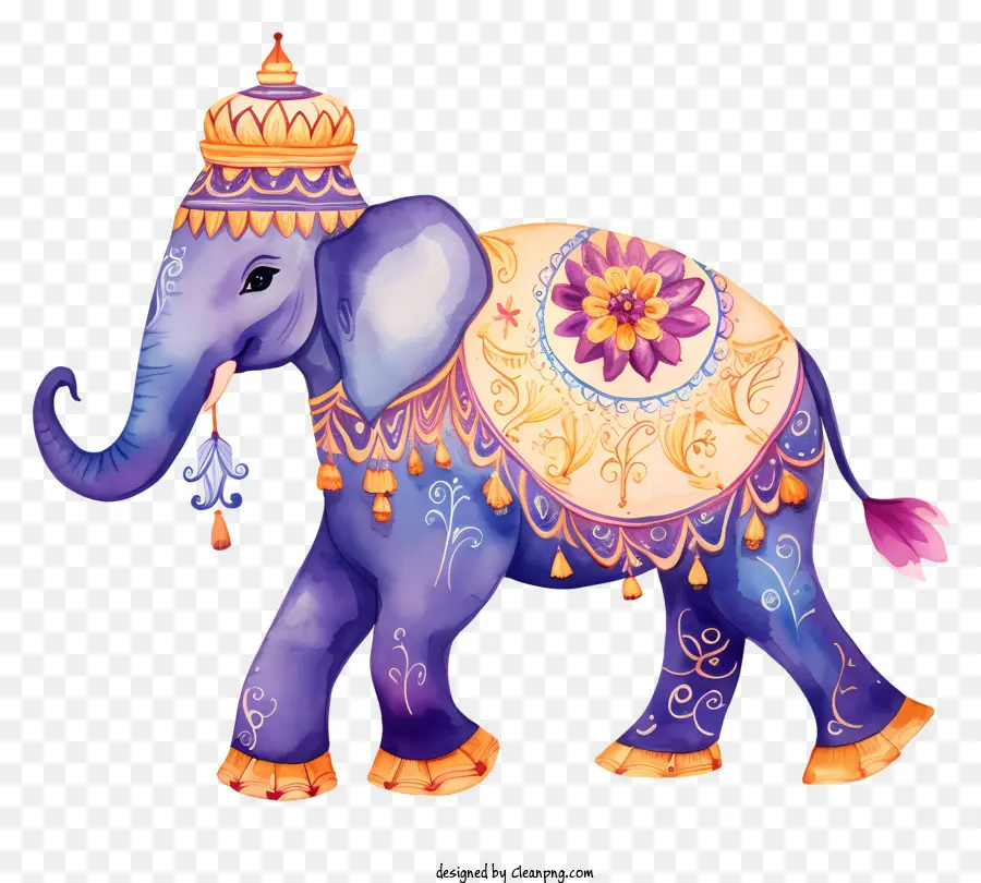 Pintura A La Acuarela，Elefante PNG