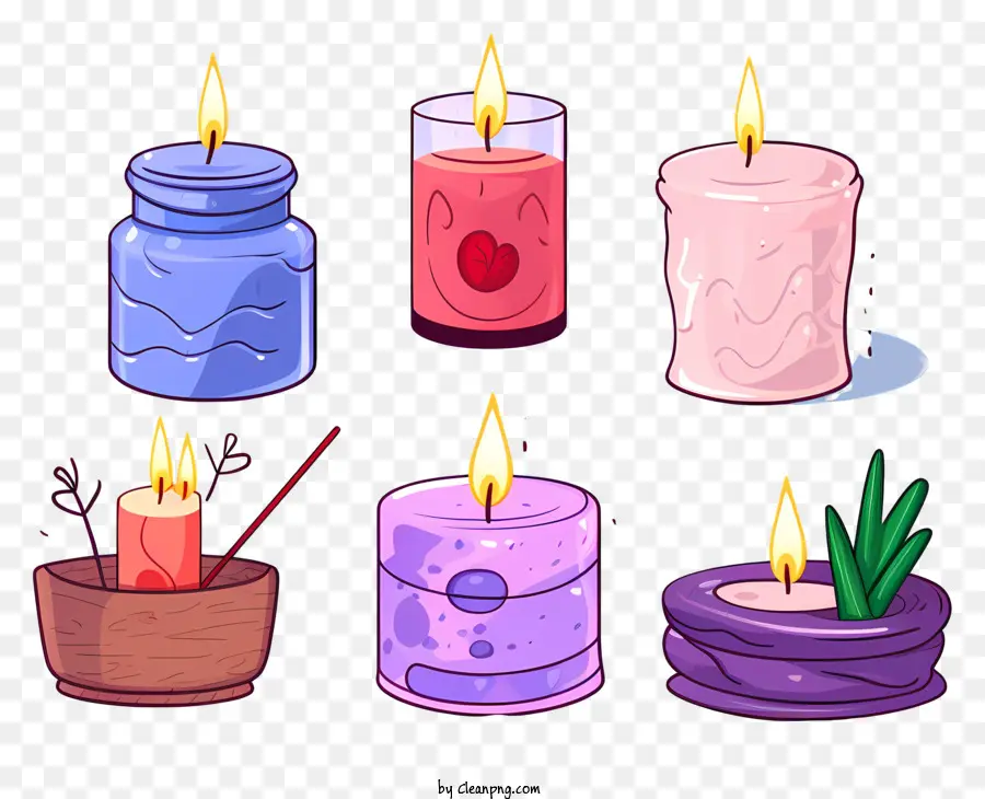 Velas，Velas Coloridas PNG