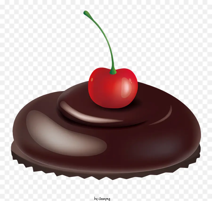 Pastel De Chocolate，Cereza PNG