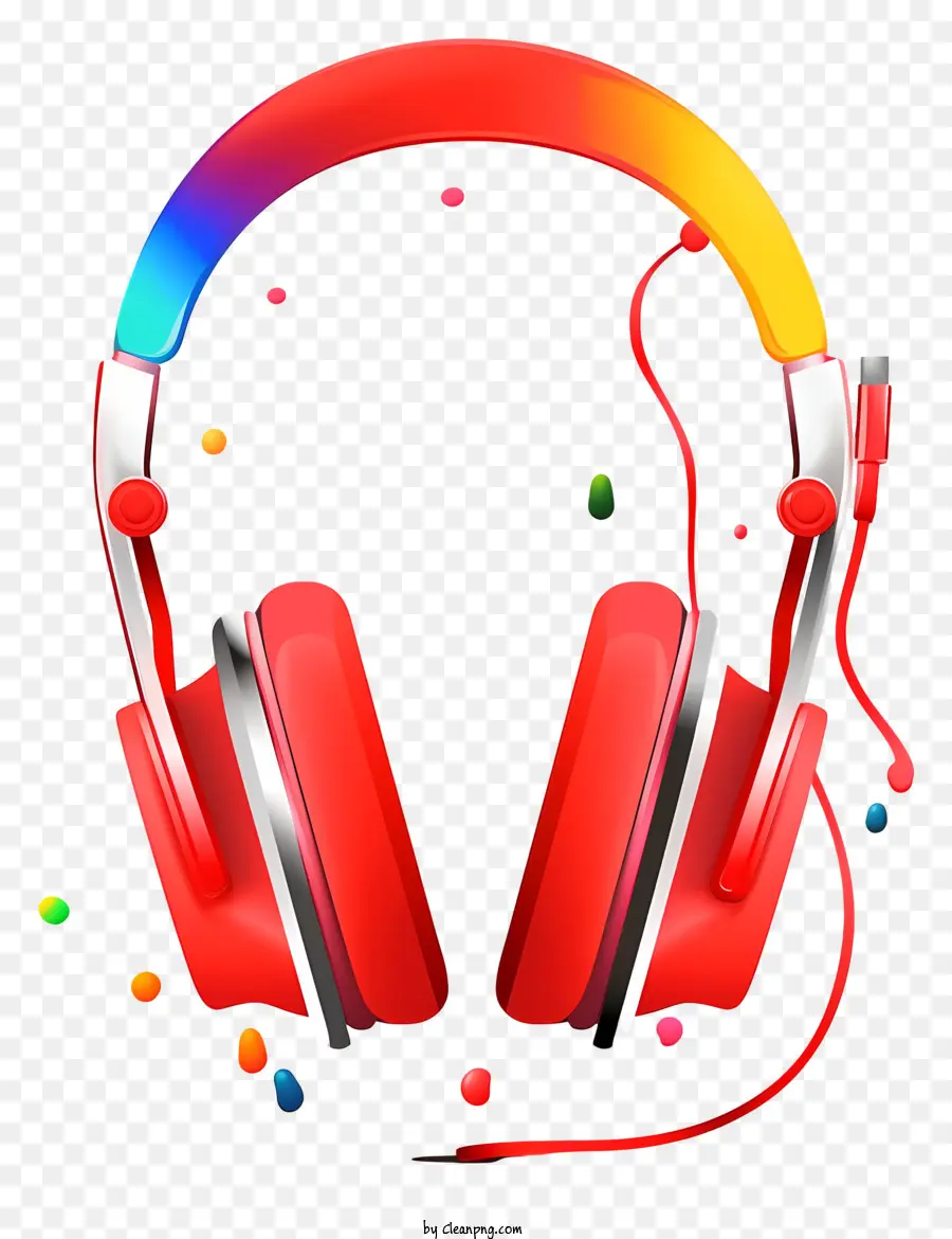 Keywords，Rojo Auriculares PNG