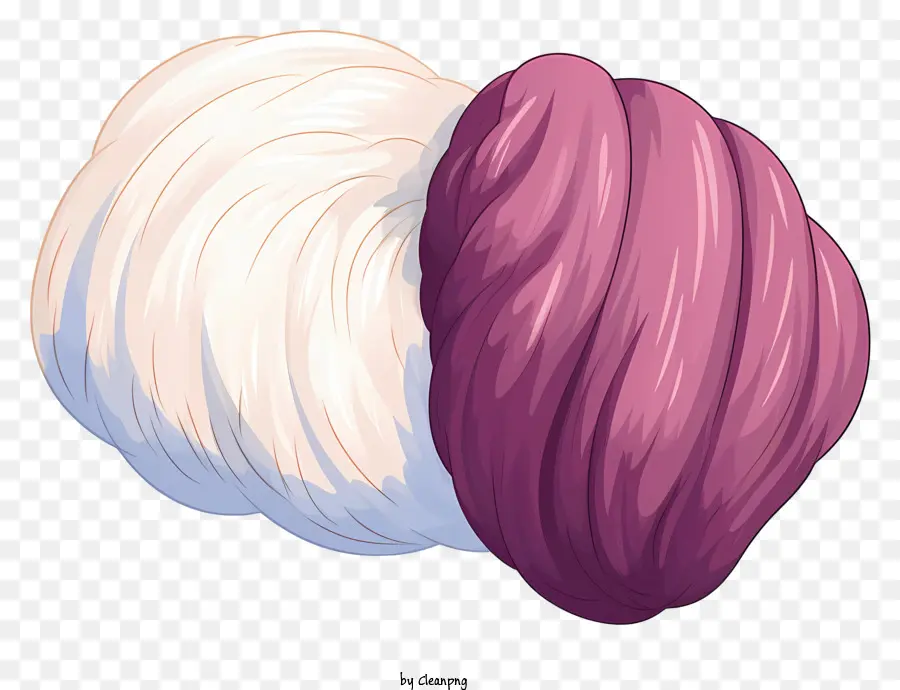 Pelota，Hilo Blanco Y Morado PNG