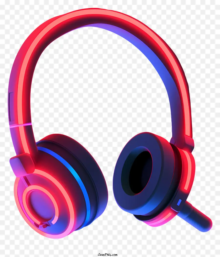 Auriculares De Neón，Auriculares Rosas Y Azules PNG