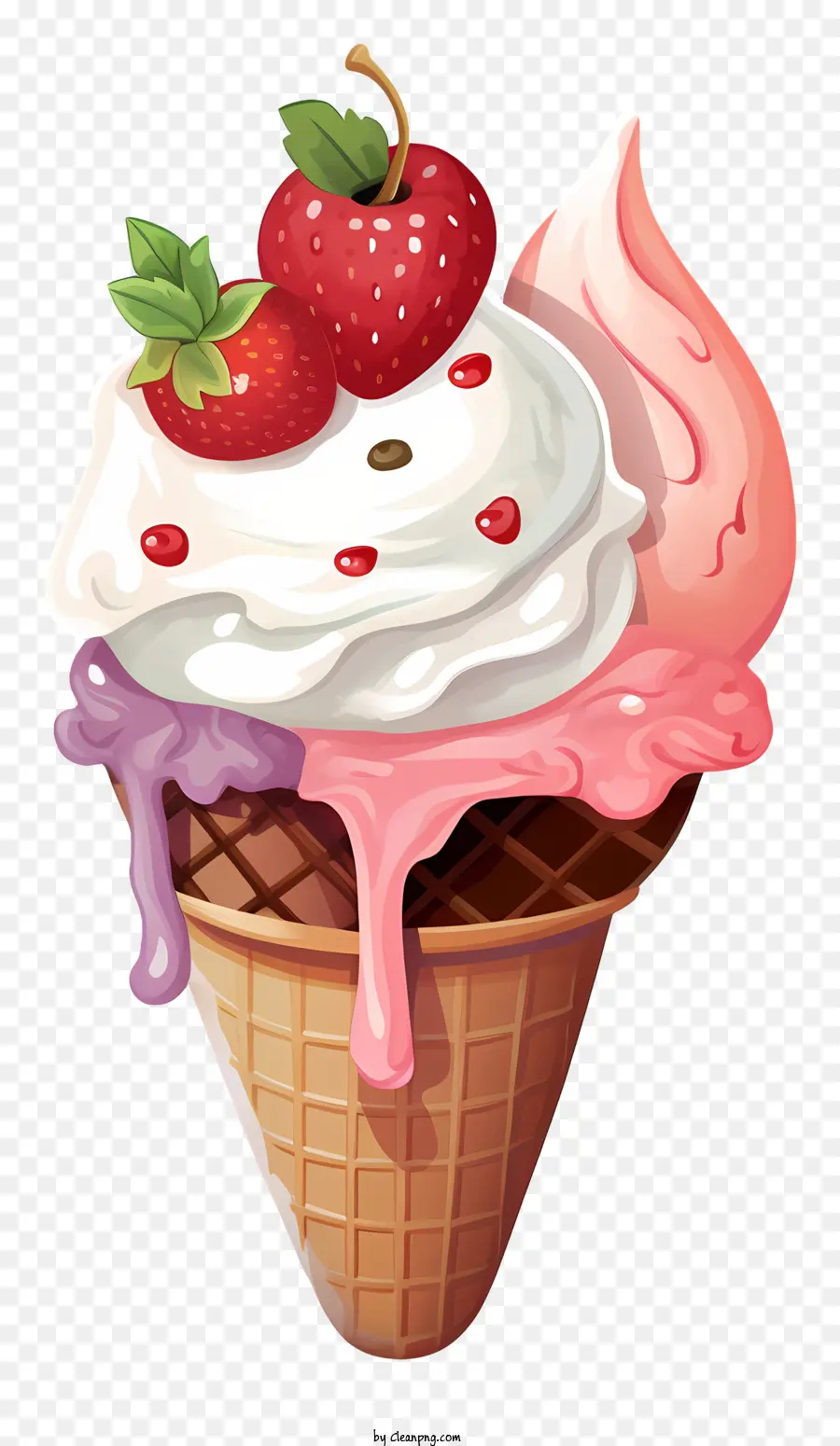 Cono De Helado，Postre PNG