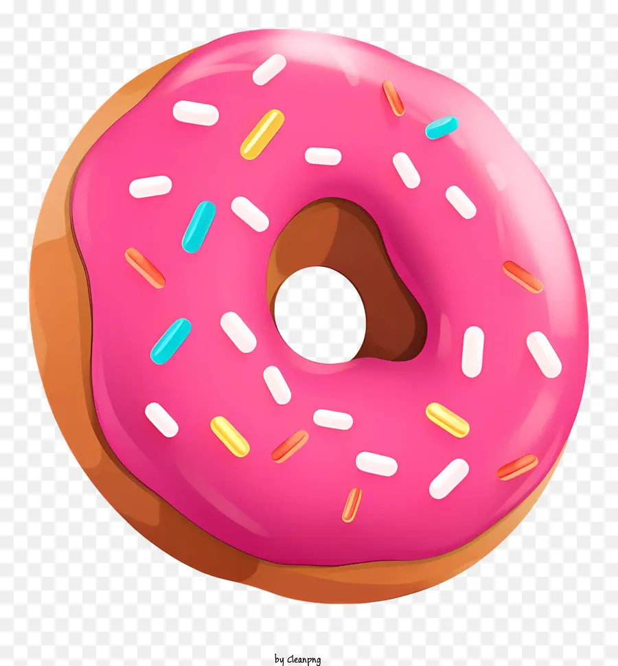 Rosa Donut，Dona Con Chispas PNG