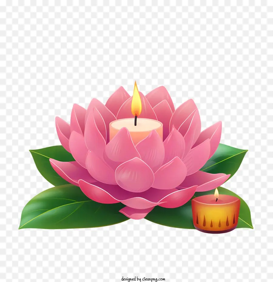 Vela Flor De Loto，Vela Rosa PNG