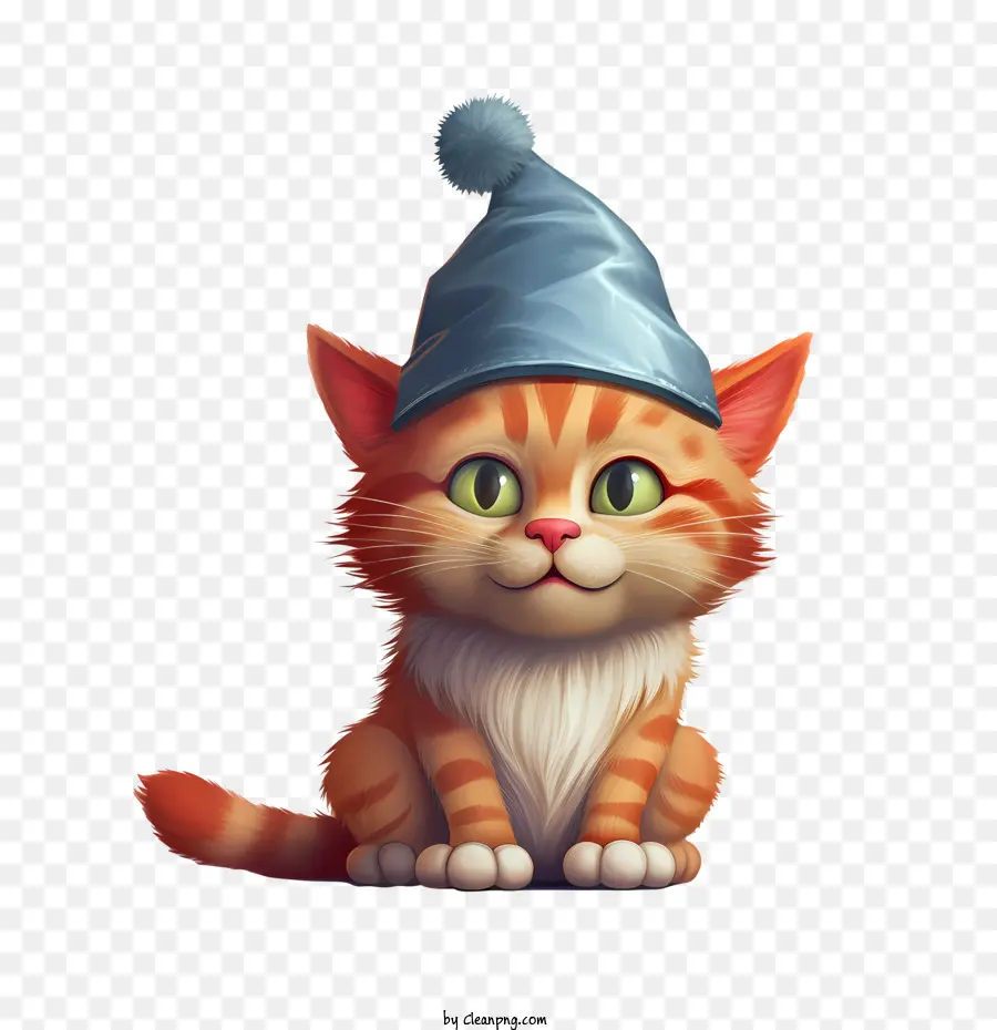 Gato De Navidad，Gato Con Sombrero PNG