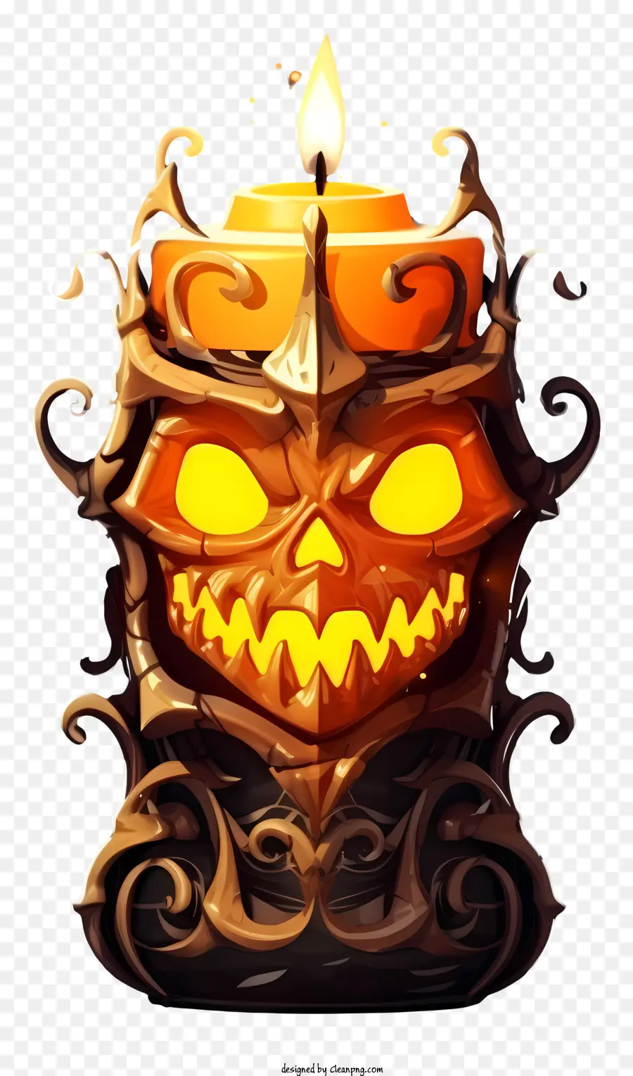 Portavelas De Halloween，Vela De Halloween PNG