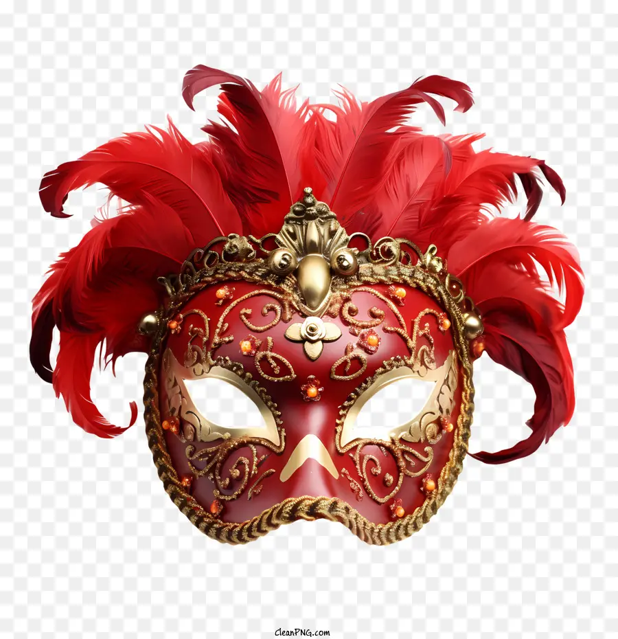 Máscara Del Festival De Carnaval，Rojo PNG