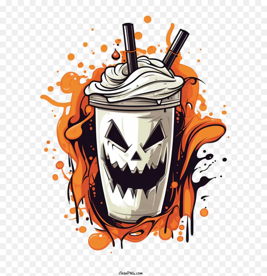 Batido De Halloween，Halloween PNG